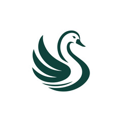 Stylish swan logo