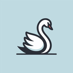 Stylish swan logo