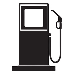 Gas pump silhouette vector, Gas pump and electric charge station vector illustration on white background