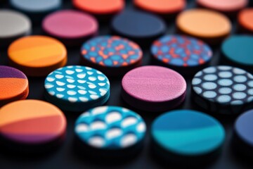 Colorful textured circles backdrop