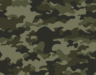 Fototapeta premium forest camouflage khaki pattern seamless army background urban stylish design