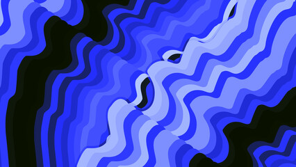 abstract background with blue waves modern art