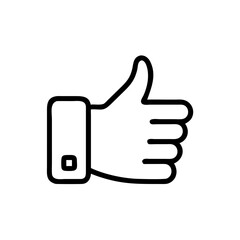A thumbs-up hand gesture representing approval and positivity on a simple background for communication