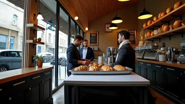 Trendy French bakery video with croissant and cookie hybrid crookie