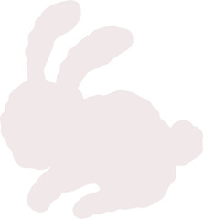 Illustration of a Fluffy Furry Rabbit Silhouette