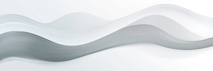 Flowing abstract waves composed of layered shades of gray