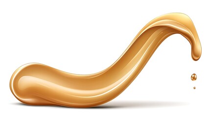Caramel swirl splash, liquid flow, golden brown.