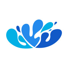 Colorful abstract fluid water drop splash logo icon design