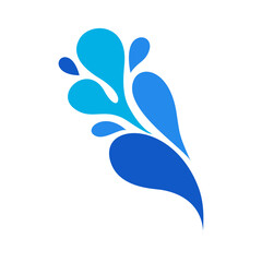 Colorful abstract fluid water drop splash logo icon design