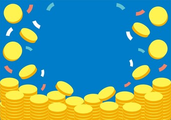 フレーム　ポイ活　ポイント　コイン　マネー　お金　テンプレート　背景　壁紙　デザイン　イラスト