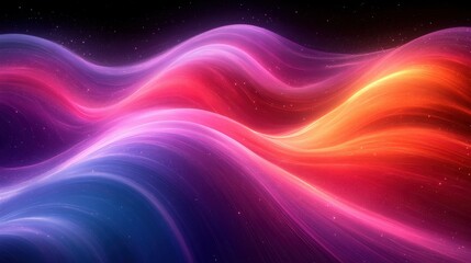 Obraz premium Vibrant Gradient Waves in Contemporary Digital Art Style