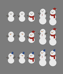 눈사람 일러스트