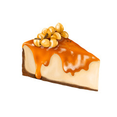 Macadamia caramel cheesecake