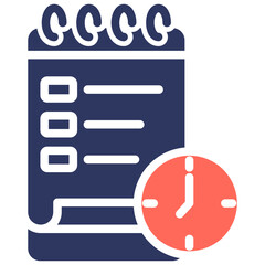 Scheduling glyph color icon