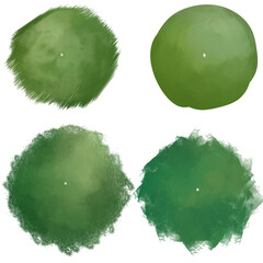 set of tree top view for landscape plan and architecture element. Trees plan   © tanpimon