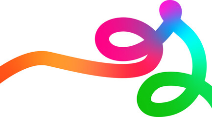 Obraz premium Colorful Abstract Ribbon Design