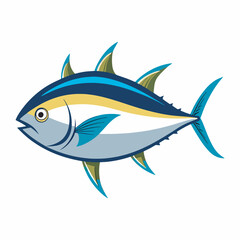 Fototapeta premium Tuna fish vector and illustration.