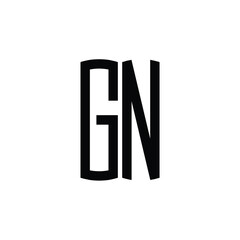 GN monogram logo design letter text name symbol monochrome logotype alphabet character simple logo