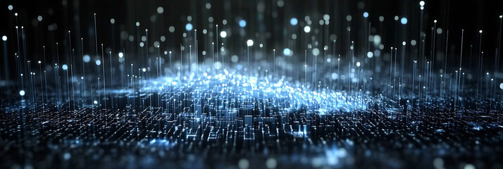 Obraz premium Data Point Grid Futuristic Technology Abstract Background Digital Information Visualization Complex Network Structure Modern Design Element Illustration