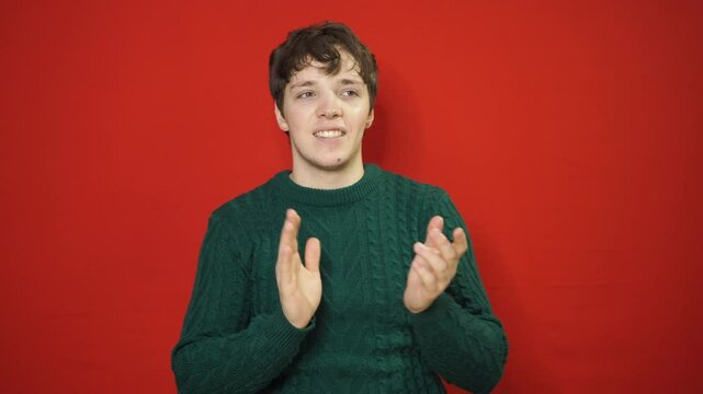 Happy young attractive student after exams.