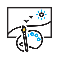 Vector multi color icon for Painting