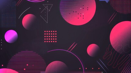 Abstract Geometric Pink and Purple Wallpaper Background