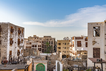 Historic Jeddah in Jeddah, Saudi Arabia. It is known as Al-Balad.