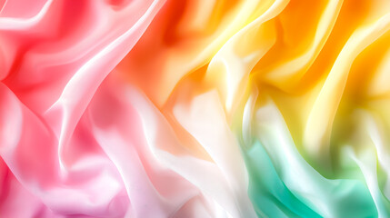 Obraz premium Flowing Pastel Fabric with Soft Gradient Colors Creating a Dreamy Visual Effect