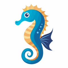 Obraz premium Sea horse vector and illustration art.