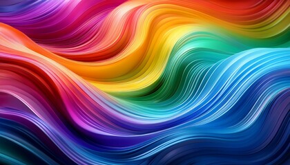 Fototapeta premium radiant vibrant textures blending dynamic colorful wave patterns