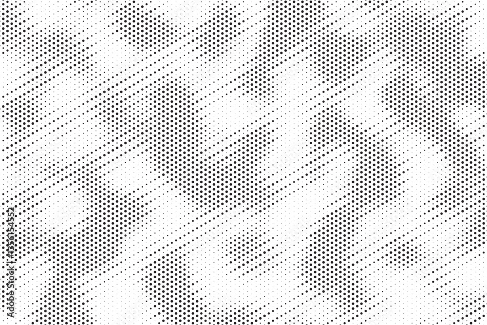 Aufkleber Halftone background vector, abstract backdrop design with two tone pattern and copy space for edit your content