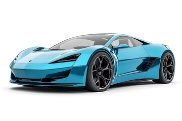 3D Cyberpunk Electric Sports Car with 360-Degree Motion Wheels.