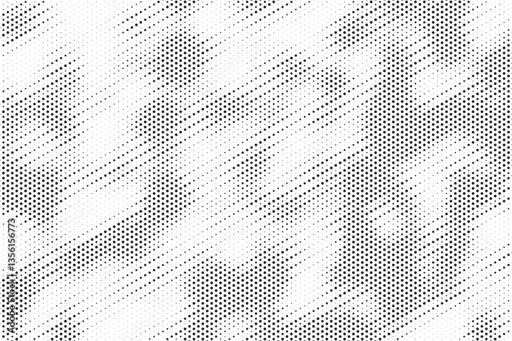 Poster Grunge halftone gradient texture. Faded grit noise background. Sandy gritty wallpaper. Retro pixelated backdrop. Black and white anime or manga comic overlay. Vector graphic design textured halftone