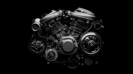 Fototapeta premium Powerful engine showcasing complex mechanics