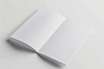 High Detail Picture of a White Paper Folded in Half on a White Background