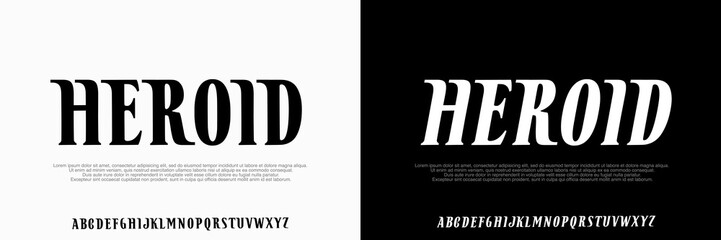 Modern serif condensed ,Bold Font Display.Uppercase and italic font ,design for logo brand ,beauty shop,fashion,movie Design vector illustration