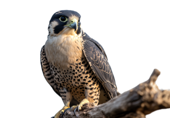 Peregrine falcon bird isolated on a transparent background, PNG