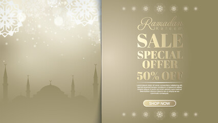 Islamic Luxury Sale Background for Ramadan and Eid Promotions