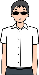 Illustration of man wearing sunglasses
