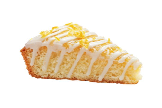 Cake slice PNG with shiny drizzle
