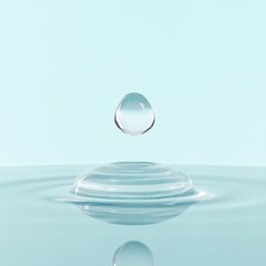 Water drop impact splash