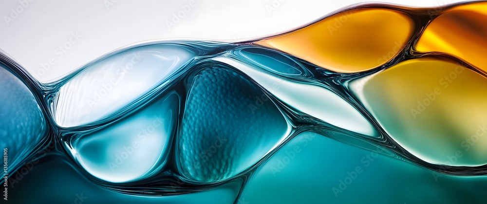 Canvas Prints wavy glass shapes background