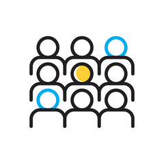 Multi color icon for gather