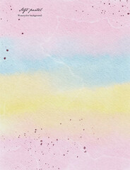 Pastel Rainbow Watercolor Texture Background