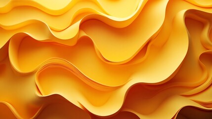 Abstract golden paper waves background representing elegance and movement