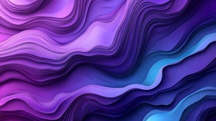 Abstract Purple and Blue Wavy Layers Graphic Background Illustration Design