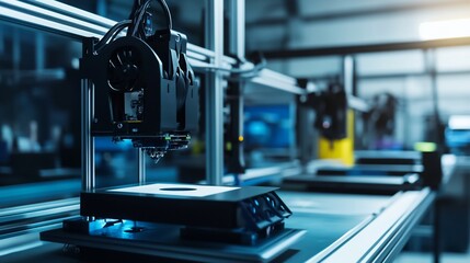 Precise 3D printing machinery demonstrates automated prototype construction