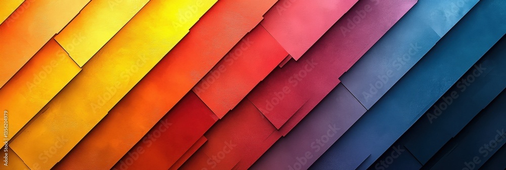 Sticker vibrant abstract background with colorful geometric layers in warm and cool tones for modern design 