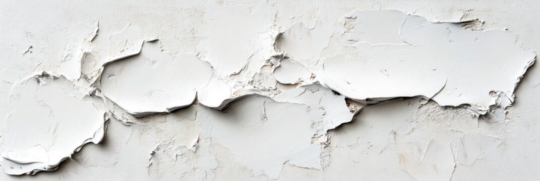 Textured Background of Cracked and Peeling White Paint with Subtle Variations in Hue and Depth for Artistic or Creative Use