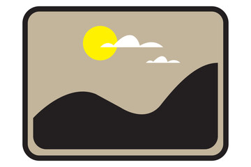 gallery icon vector, silhouette of an image, Photo album icon . 